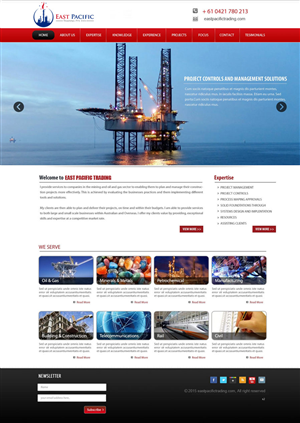 Web Design by saroshdurrani for East Pacific Trading Pty. Ltd. | Design: #5841724