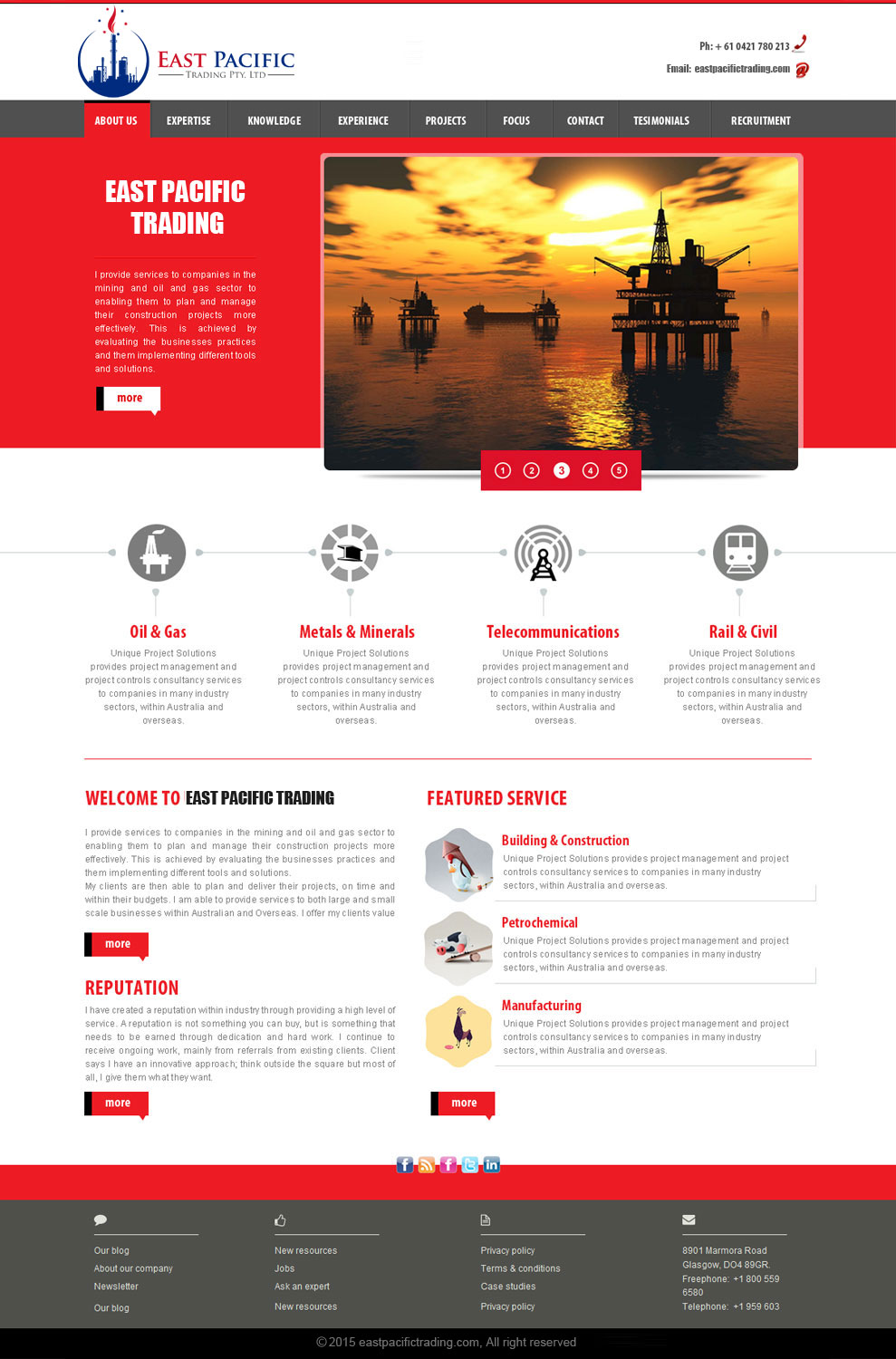 Web Design by saroshdurrani for East Pacific Trading Pty. Ltd. | Design #5841770
