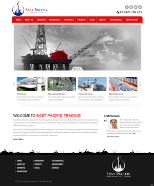 Web Design by saroshdurrani for East Pacific Trading Pty. Ltd. | Design: #5841792
