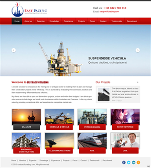 Web Design by saroshdurrani for East Pacific Trading Pty. Ltd. | Design: #5841809