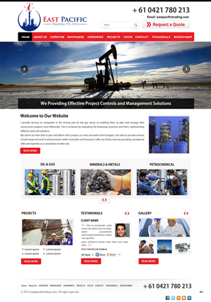 Web Design by saroshdurrani for East Pacific Trading Pty. Ltd. | Design: #5841850