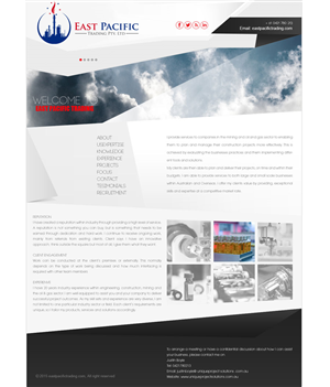 Web Design by saroshdurrani for East Pacific Trading Pty. Ltd. | Design: #5841973