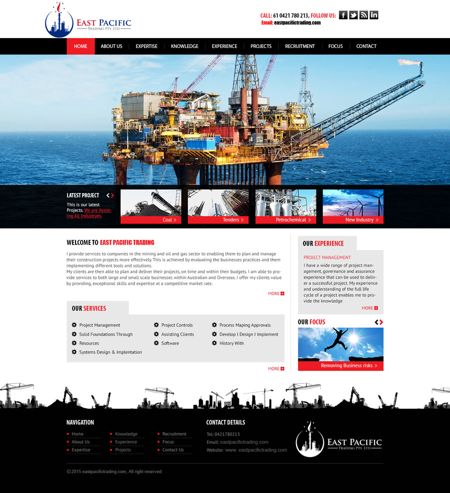 Diseño Web por saroshdurrani para East Pacific Trading Pty. Ltd. | Diseño #5842000
