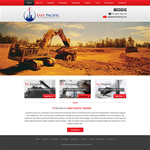Web Design by saroshdurrani for East Pacific Trading Pty. Ltd. | Design: #5842112