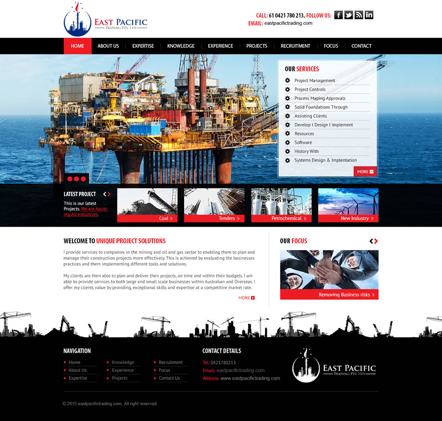 Web Design by saroshdurrani for East Pacific Trading Pty. Ltd. | Design #5842155
