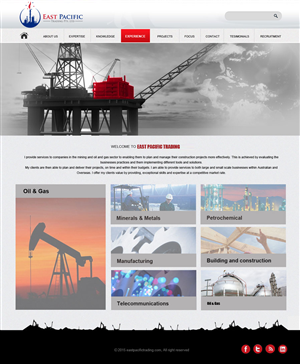 Web Design by saroshdurrani for East Pacific Trading Pty. Ltd. | Design: #5842198