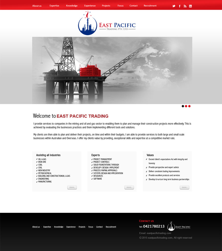 Diseño Web por saroshdurrani para East Pacific Trading Pty. Ltd. | Diseño #5842245