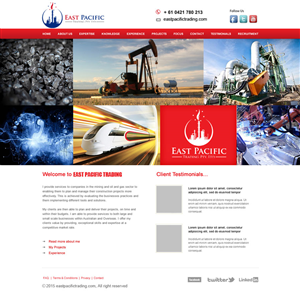 Web Design by saroshdurrani for East Pacific Trading Pty. Ltd. | Design: #5842344