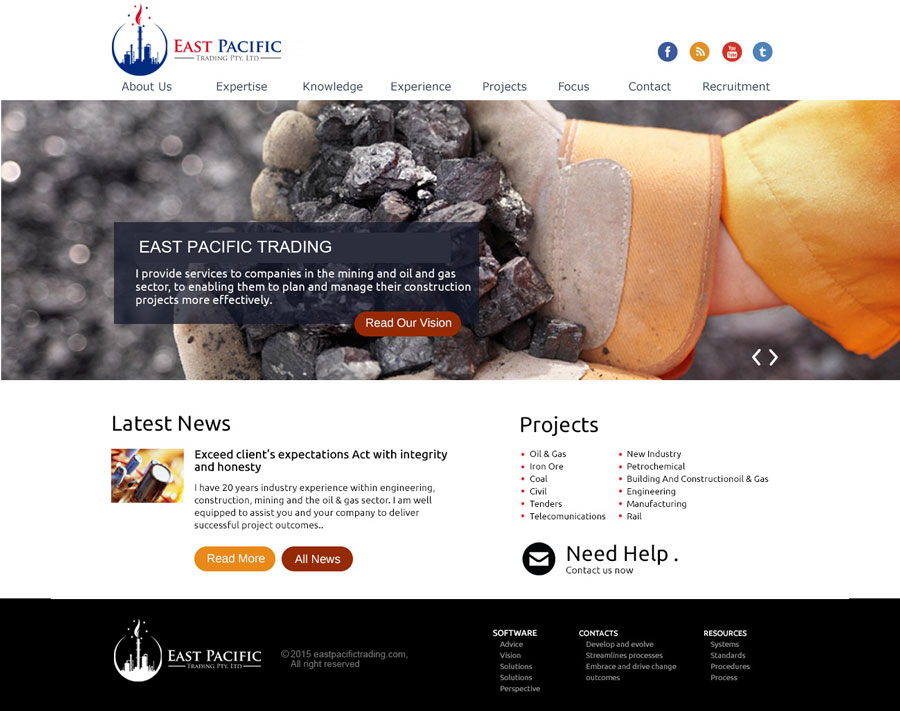 Web Design by saroshdurrani for East Pacific Trading Pty. Ltd. | Design #5842875