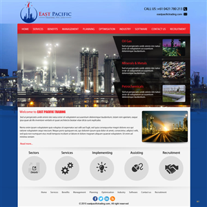 Web Design by saroshdurrani for East Pacific Trading Pty. Ltd. | Design: #5843001