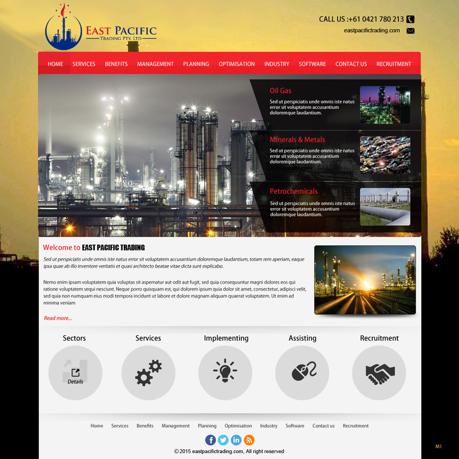 Web Design by saroshdurrani for East Pacific Trading Pty. Ltd. | Design #5843055