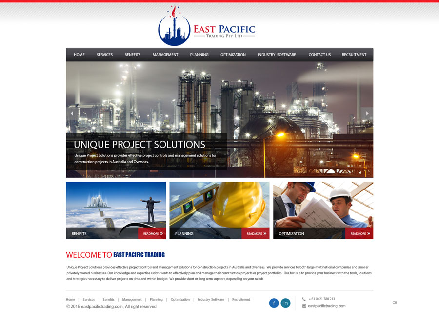 Diseño Web por saroshdurrani para East Pacific Trading Pty. Ltd. | Diseño #5843342