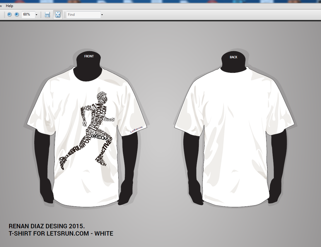 T-shirt Design by Renan A. Diaz for LetsRun.com | Design #5734675