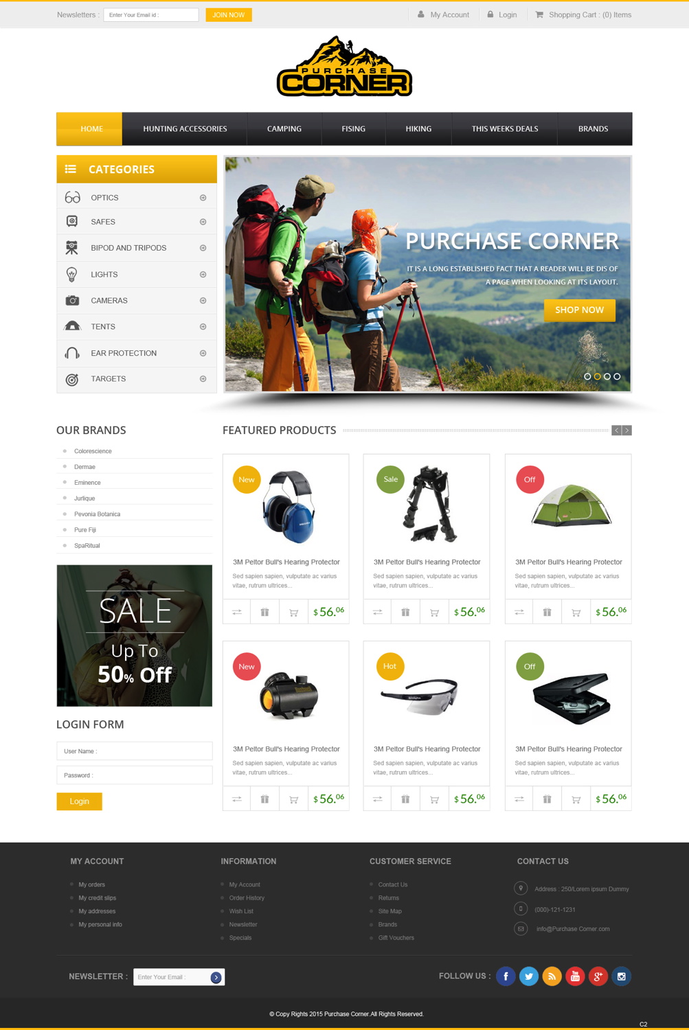 Web Design by pb for Purchase Corner LLC | Design #5735553