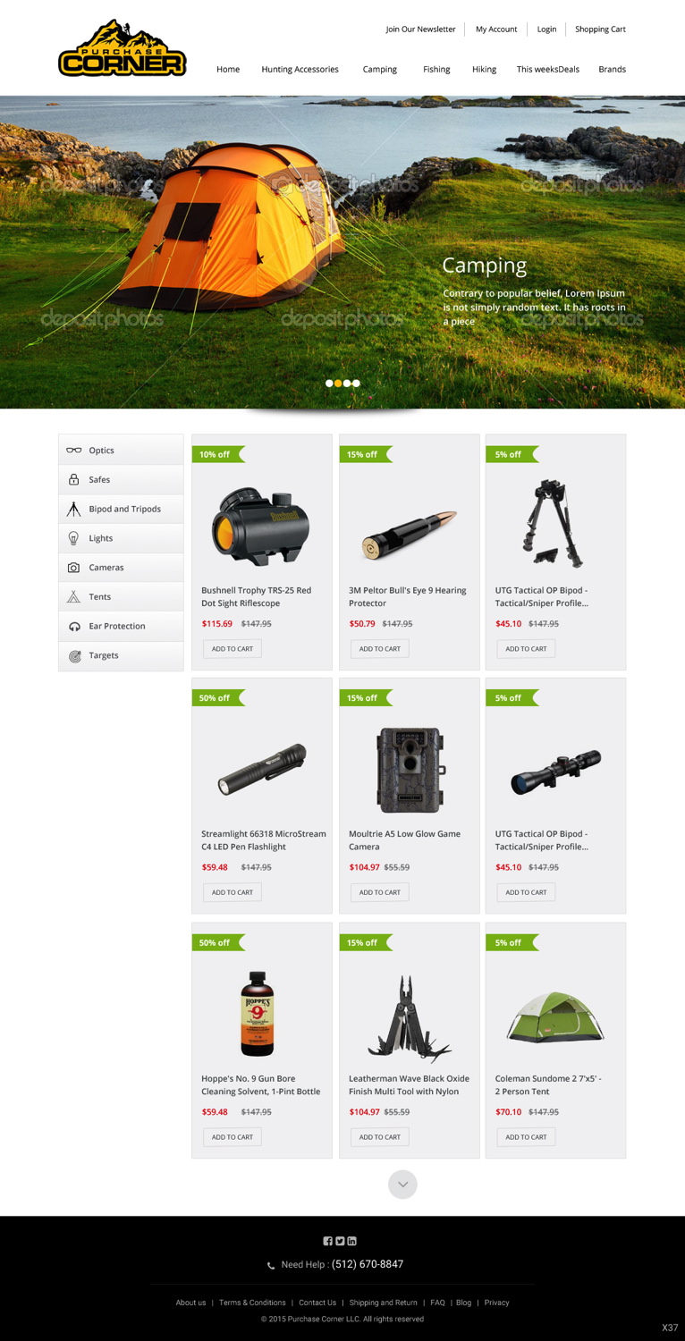 Web Design by pb for Purchase Corner LLC | Design #5735558