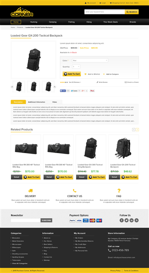 Purchase Corner Website - Sell Outdoor product | Web-Design von Sbss