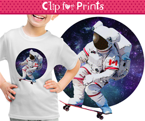 Official Colonel Chris Hadfield Skateboarding Spaceman T-Shirt | Grafik-Design von Claireative