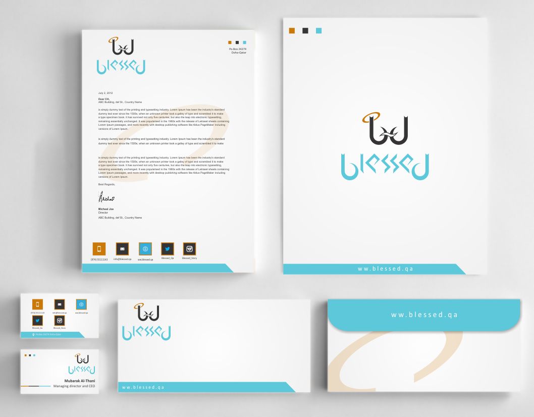 Diseño de Papelería por AwsomeD para Blessed co. | Diseño #5748968