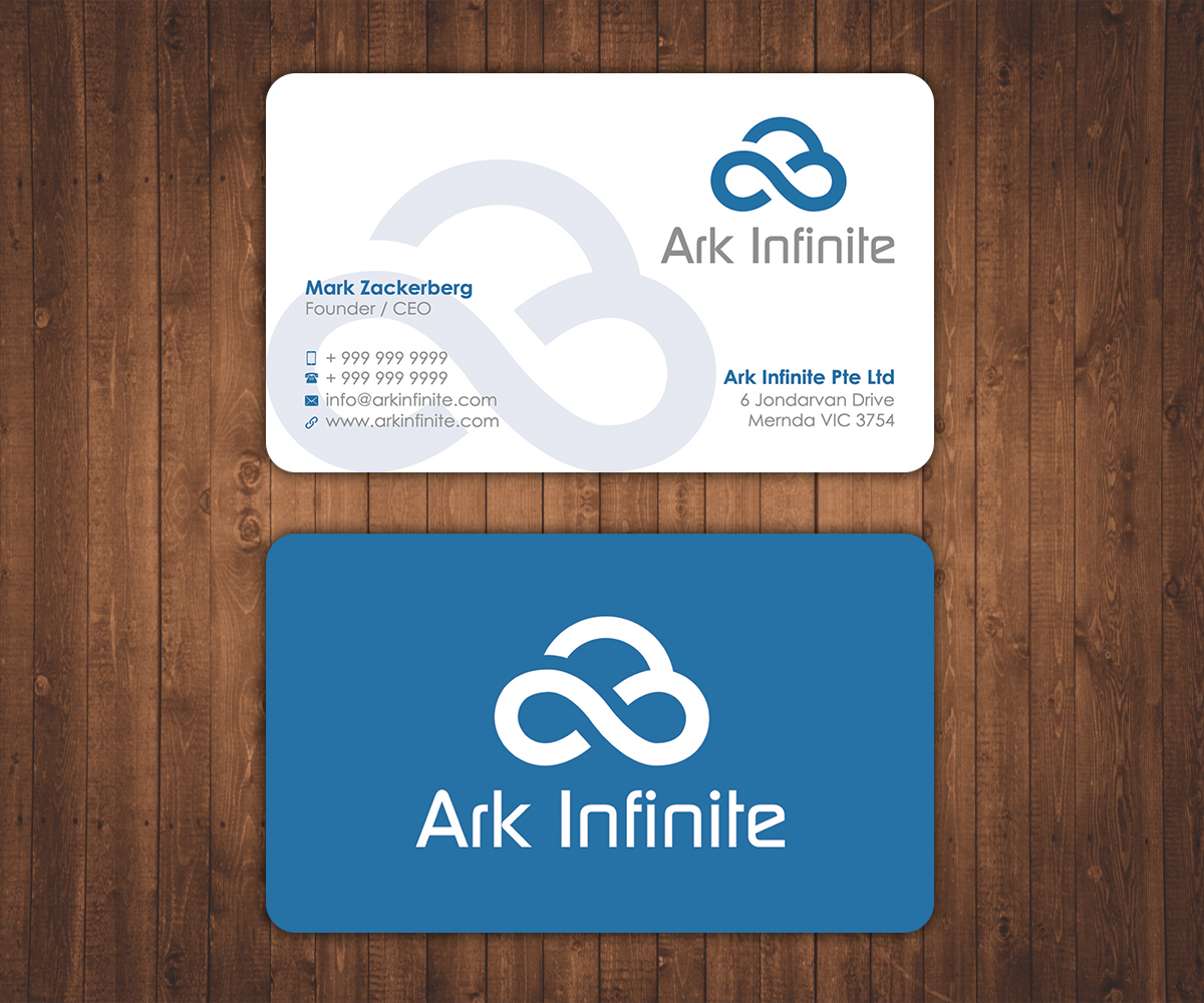 Business Card Design by Stylez Designz for ark infinite pte ltd | Design #5791566
