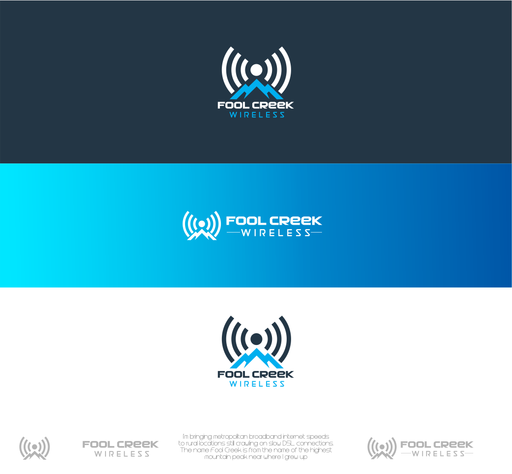 Logo Design by M Sidik Pramono for Fool Creek Wireless | Design #5727961