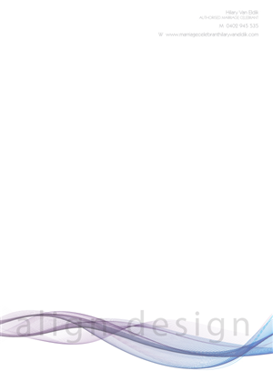 Marriage Celebrant - Elegant Simple Design