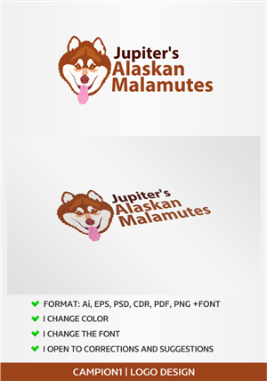 Logo-Design von artsterdam für Jupiter''s Alaskan Malamutes | Design: #5749504
