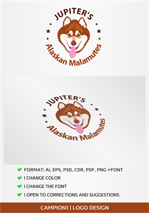 Logo-Design von artsterdam für Jupiter''s Alaskan Malamutes | Design: #5749510