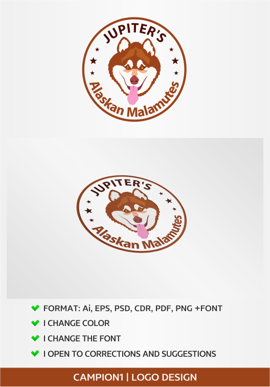 Design de Logo par artsterdam pour Jupiter''s Alaskan Malamutes | Design #5749517