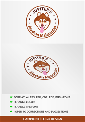 Logo-Design von artsterdam für Jupiter''s Alaskan Malamutes | Design: #5749517