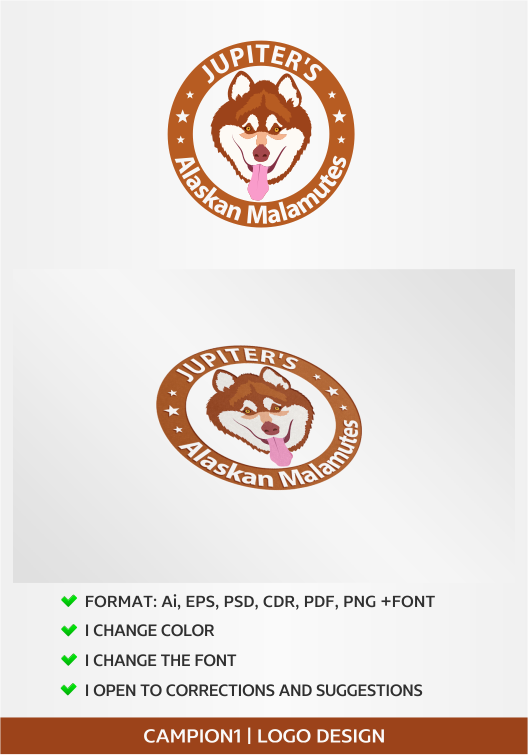 Logo-Design von artsterdam für Jupiter''s Alaskan Malamutes | Design #5749520