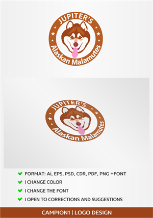 Logo-Design von artsterdam für Jupiter''s Alaskan Malamutes | Design: #5749520