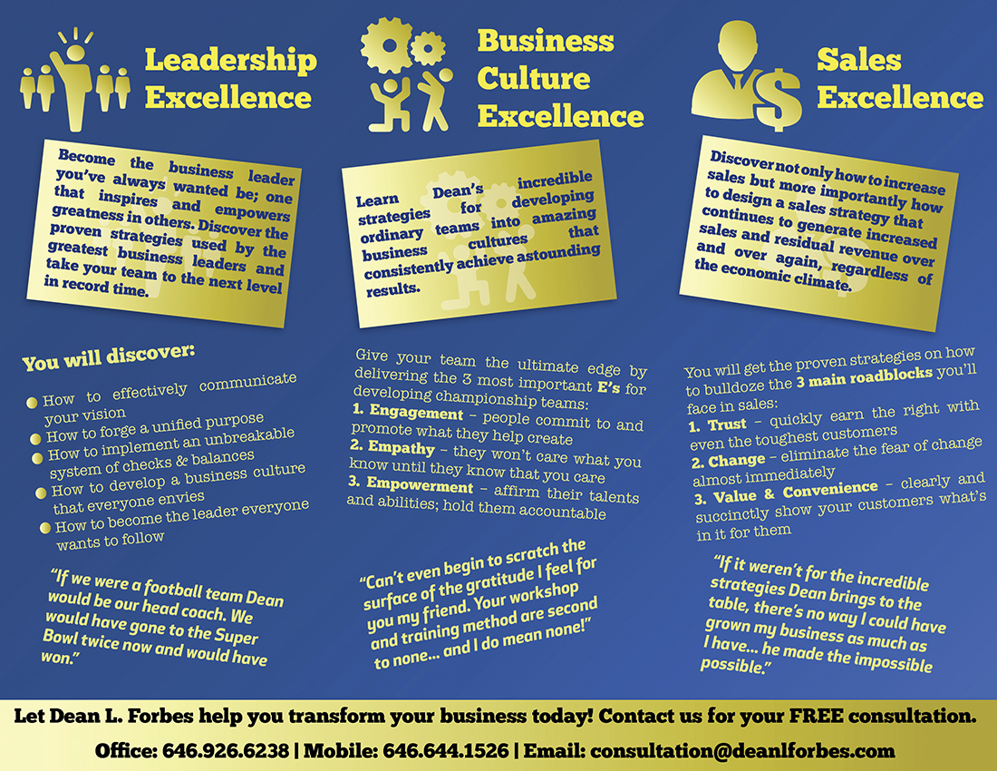 Brochure Design by Lego83 for Dean L. Forbes, LLC | Design #5744940