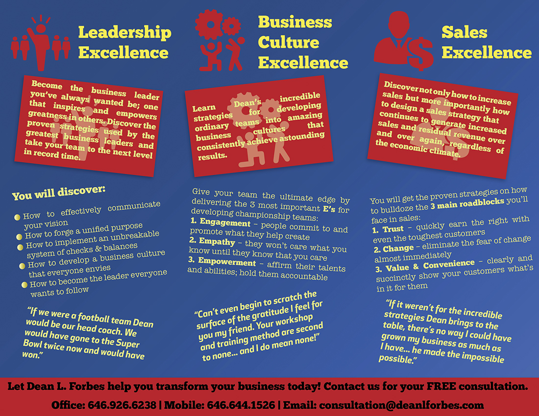 Brochure Design by Lego83 for Dean L. Forbes, LLC | Design #5744954