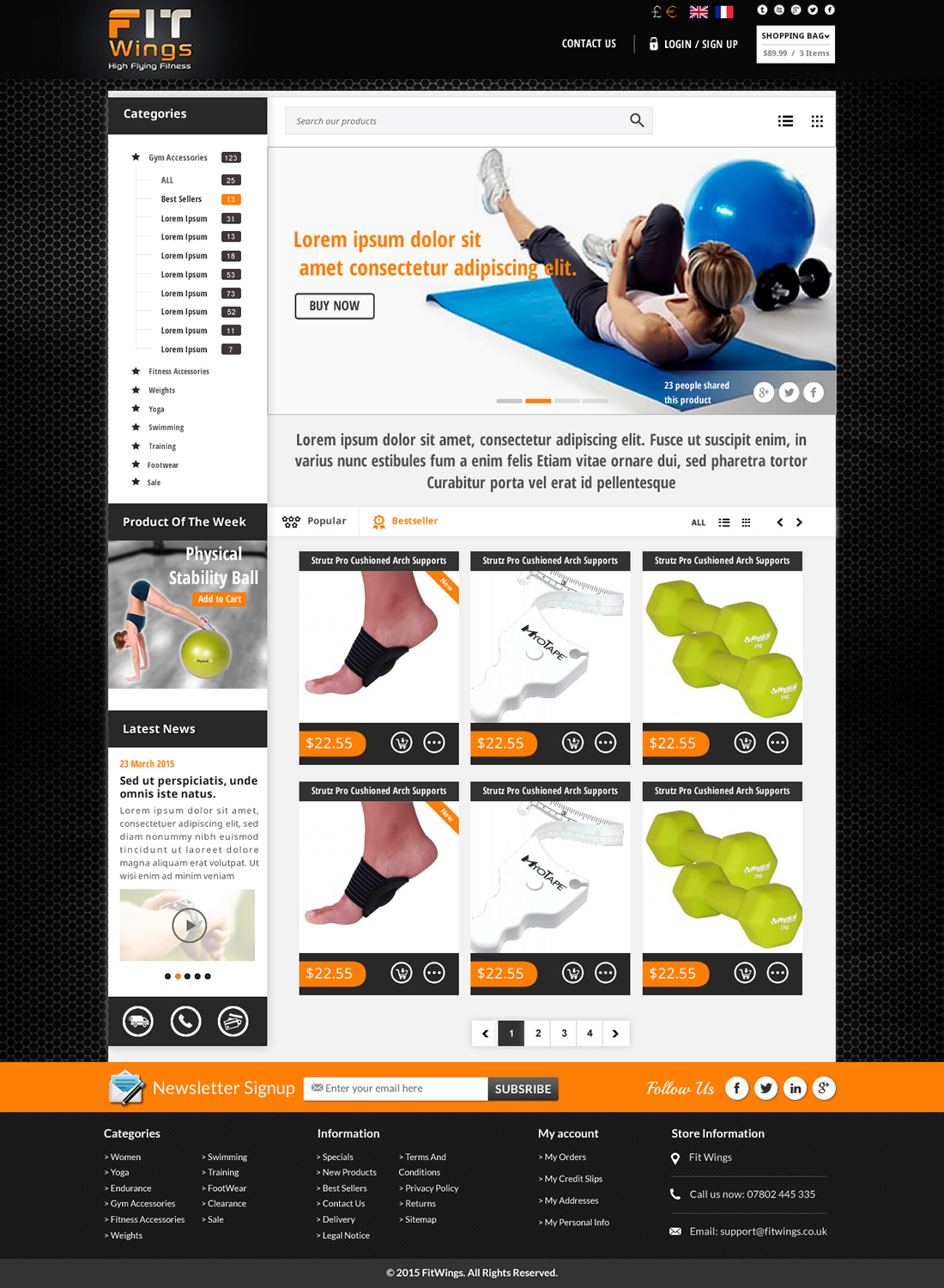Elegant, Playful, Fitness Web Design for a Company by Sbss | Design ...