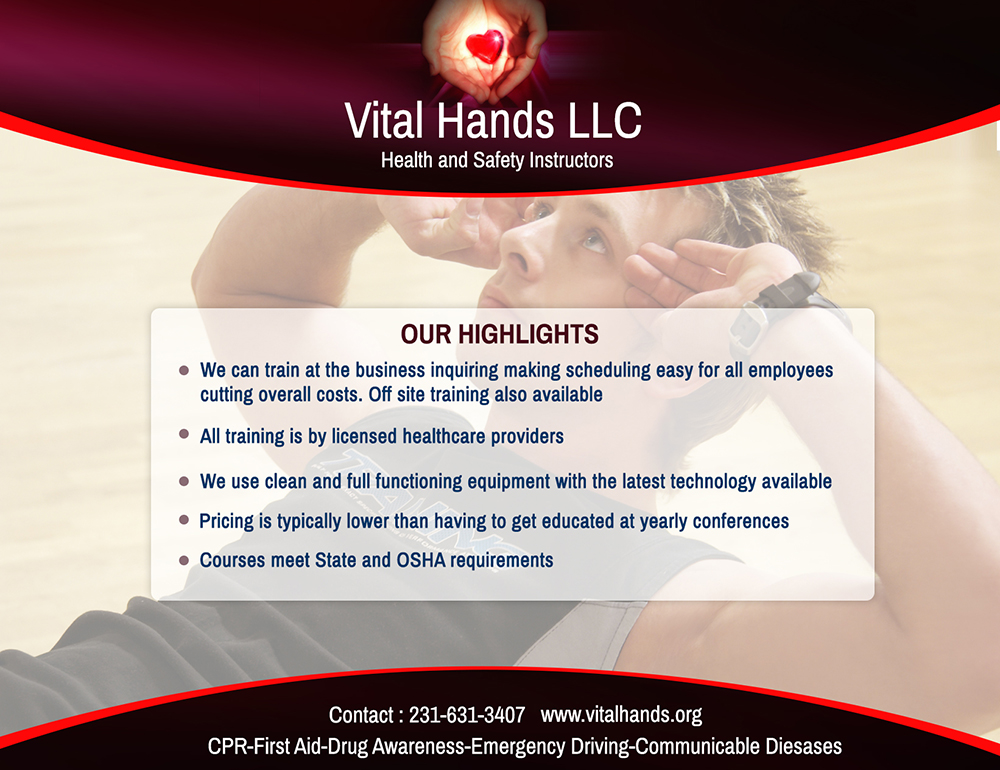 Postcard Design by grapixzone for Vital Hands LLC | Design #5780497