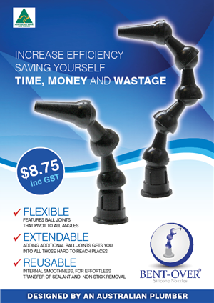 Advertisement Design by rkailas for BENT-OVER Silicone Nozzles | Design #1568382