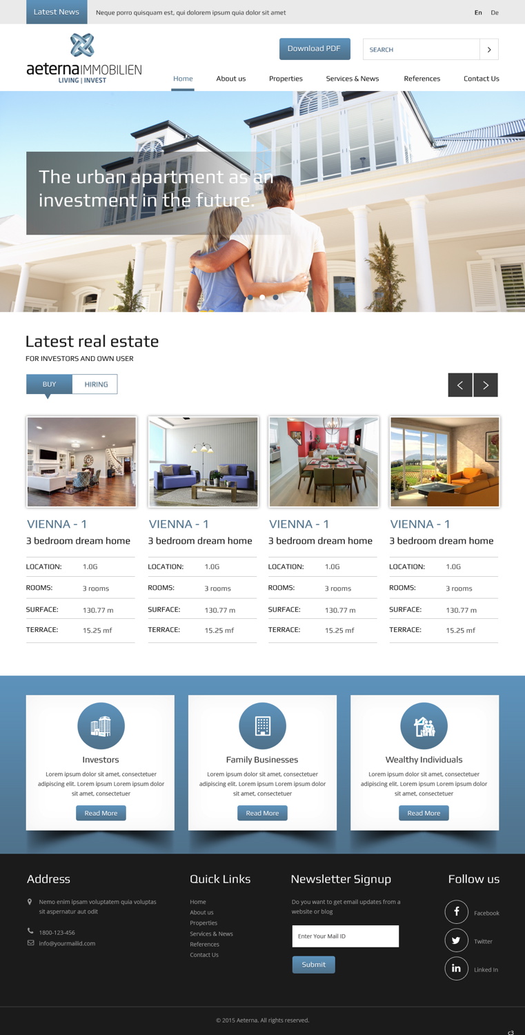 Web Design by pb for this project | Design #5735085