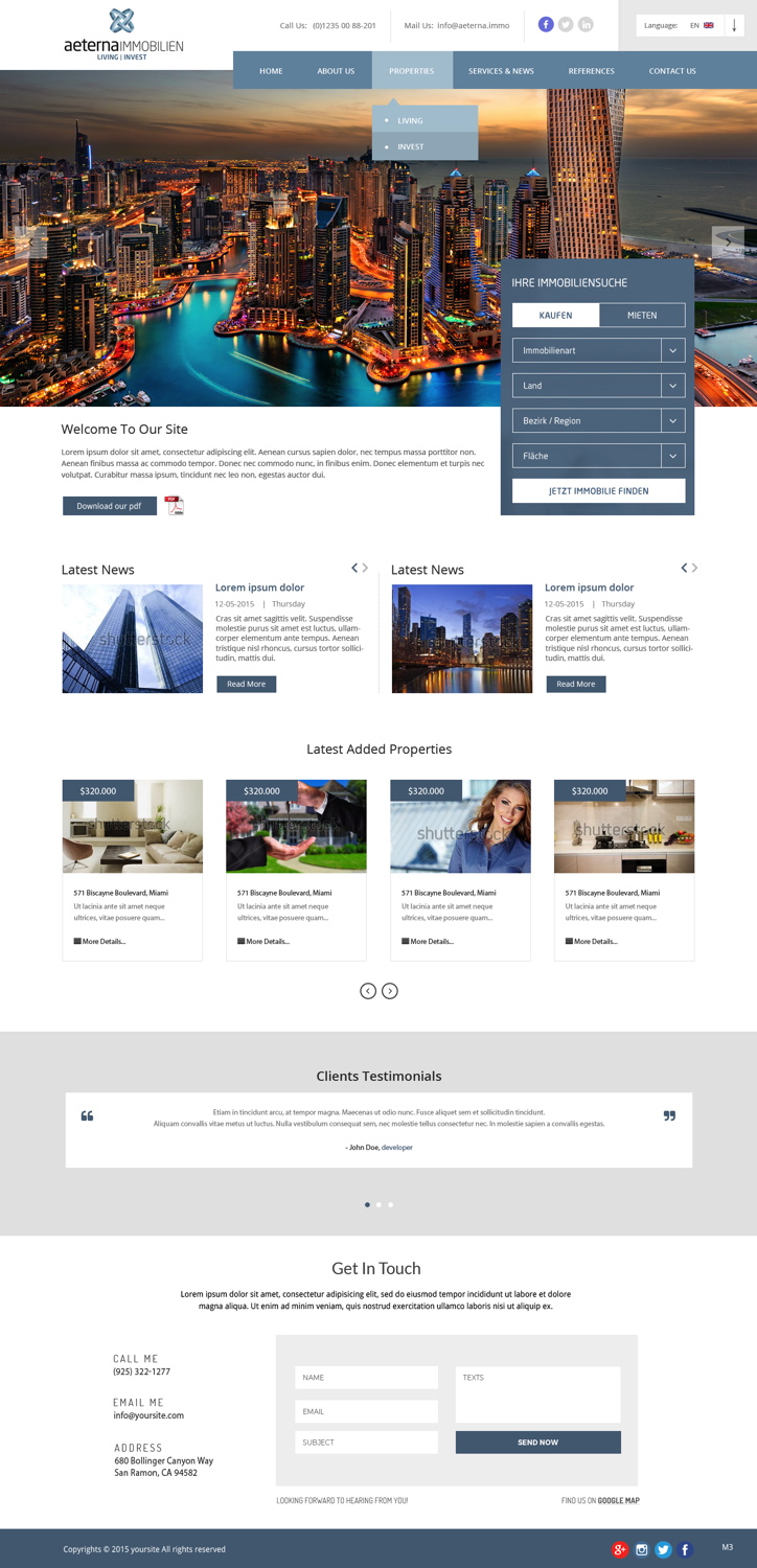 Web Design by pb for this project | Design #5735099