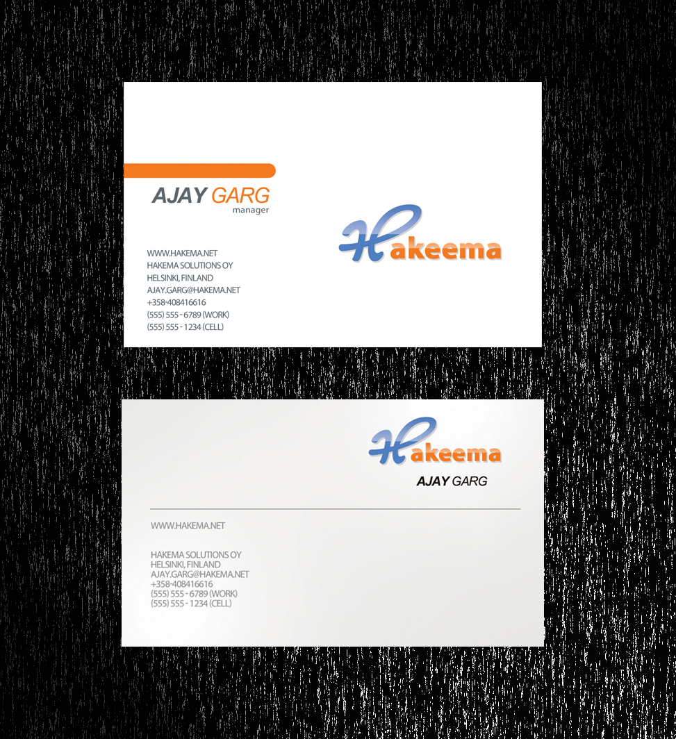Design de Carte de Visite par susi007 pour Hakema Solutions Oy | Design #308256