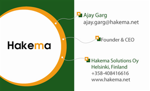 Business Card Design by viniandra for Hakema Solutions Oy | Design #306362