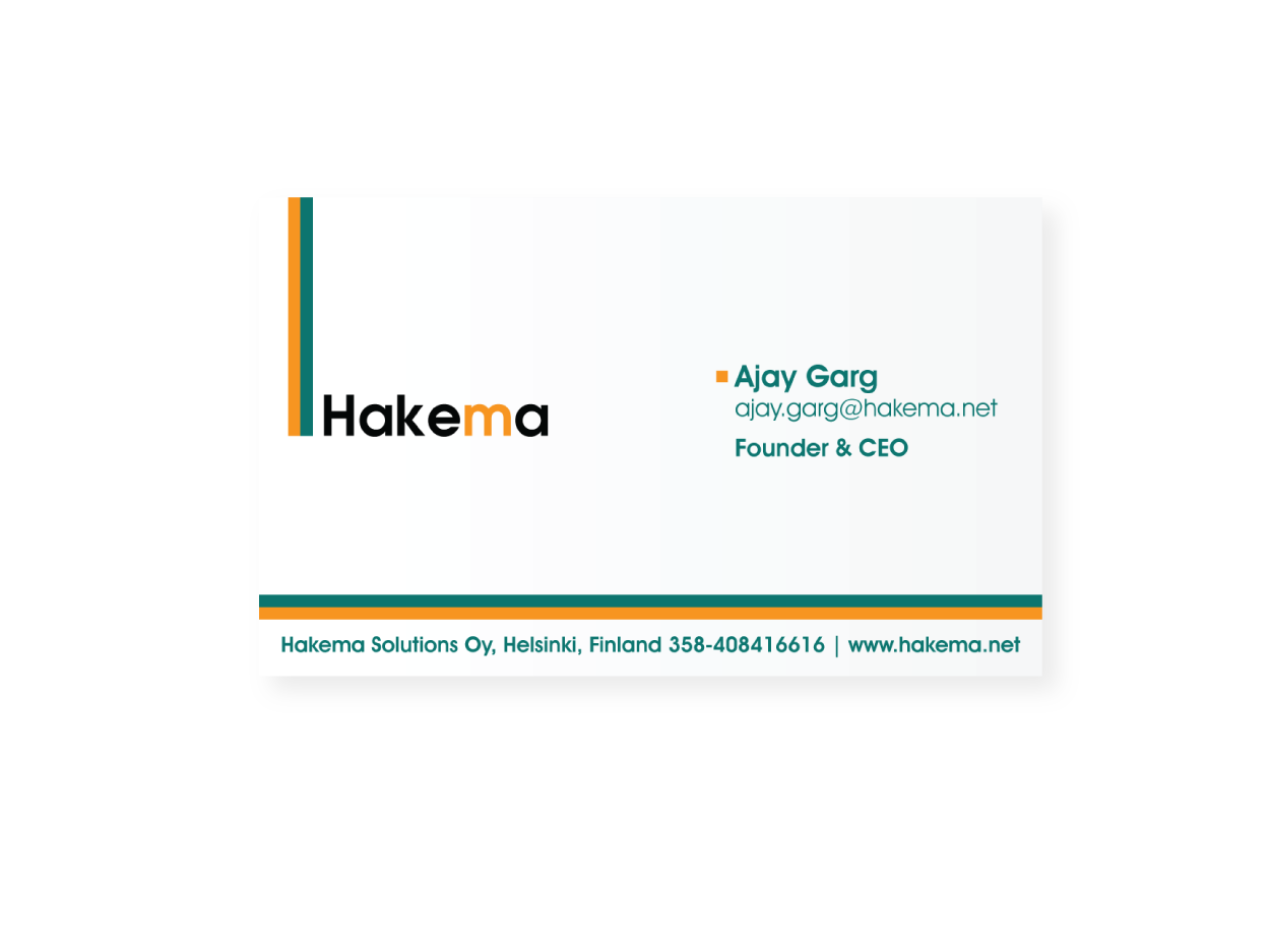 Business Card Design by viniandra for Hakema Solutions Oy | Design #307197