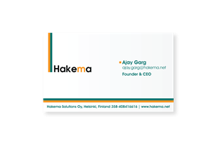 Business Card Design by viniandra for Hakema Solutions Oy | Design: #307197