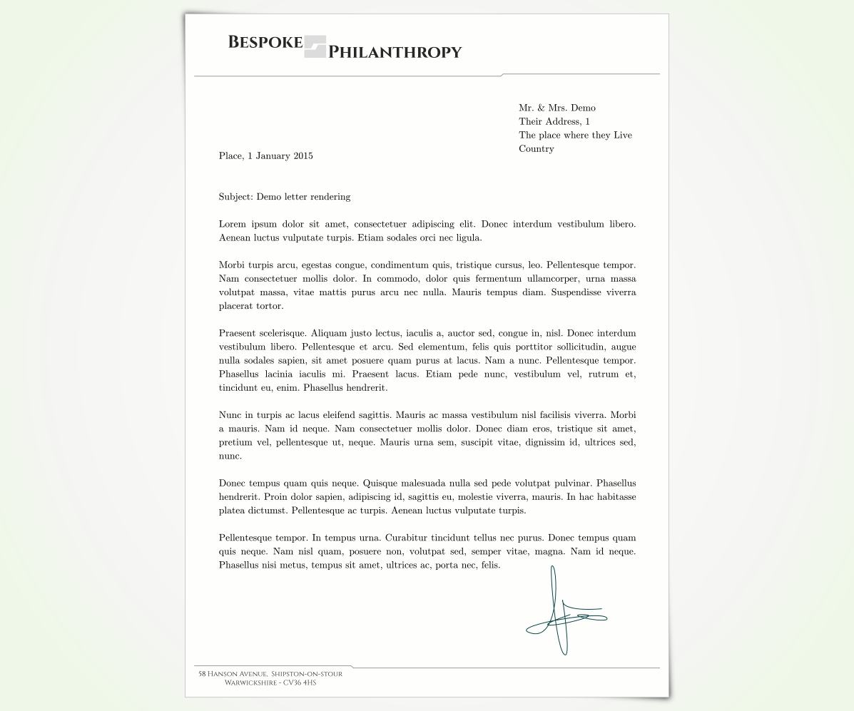 Schreibwaren-Design von PhoenixOriginal für Bespoke Philanthropy | Design #5740430