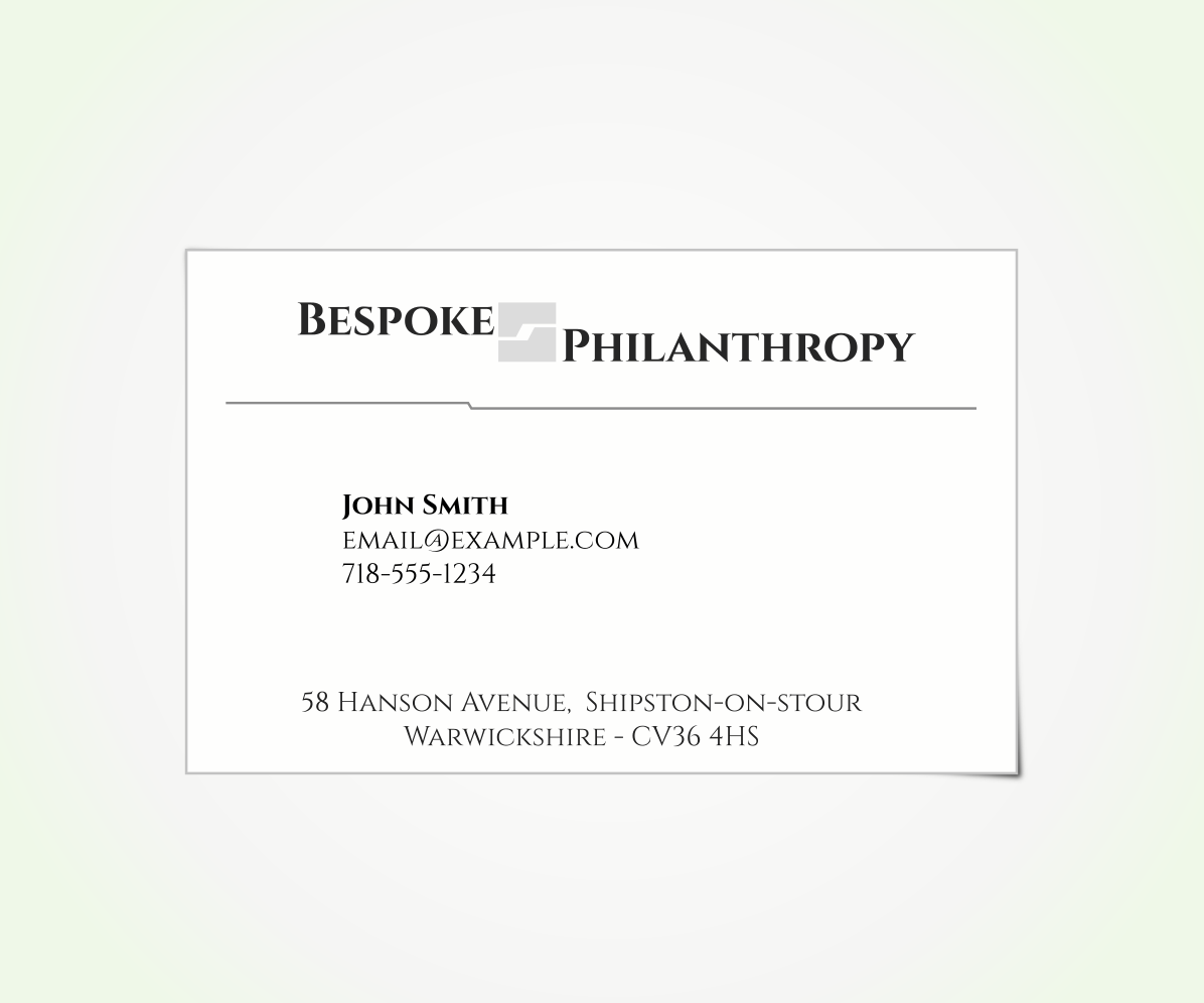 Schreibwaren-Design von PhoenixOriginal für Bespoke Philanthropy | Design #5740432