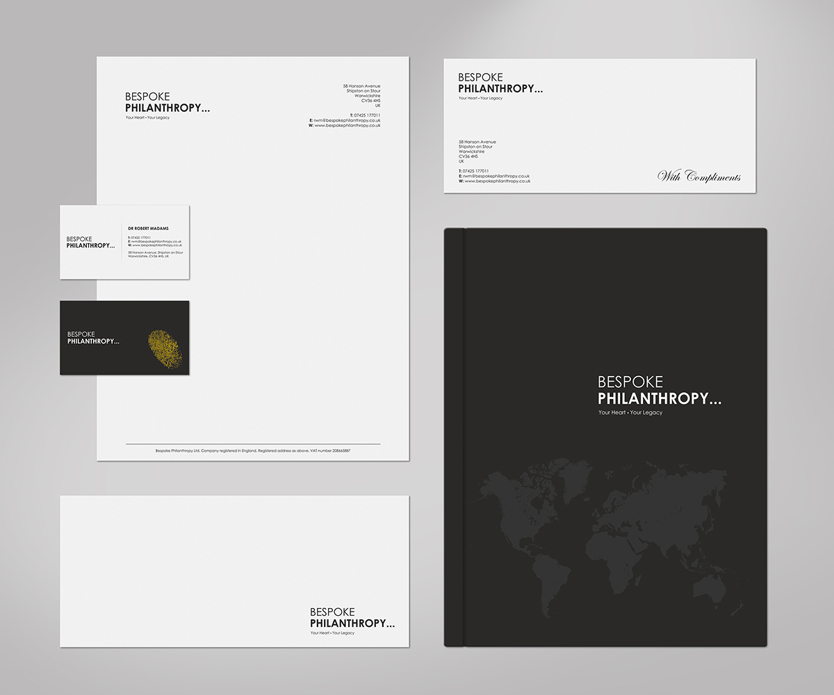 Stationery Design by logodentity for Bespoke Philanthropy | Design #5836431