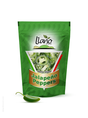 Llano Brand Nacho Sliced Jalapeños  | Verpackungs-Design von aayam
