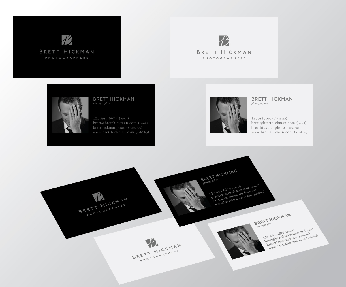 Business Card Design by GGV for Brett Hickman Photographers | Design #5732018