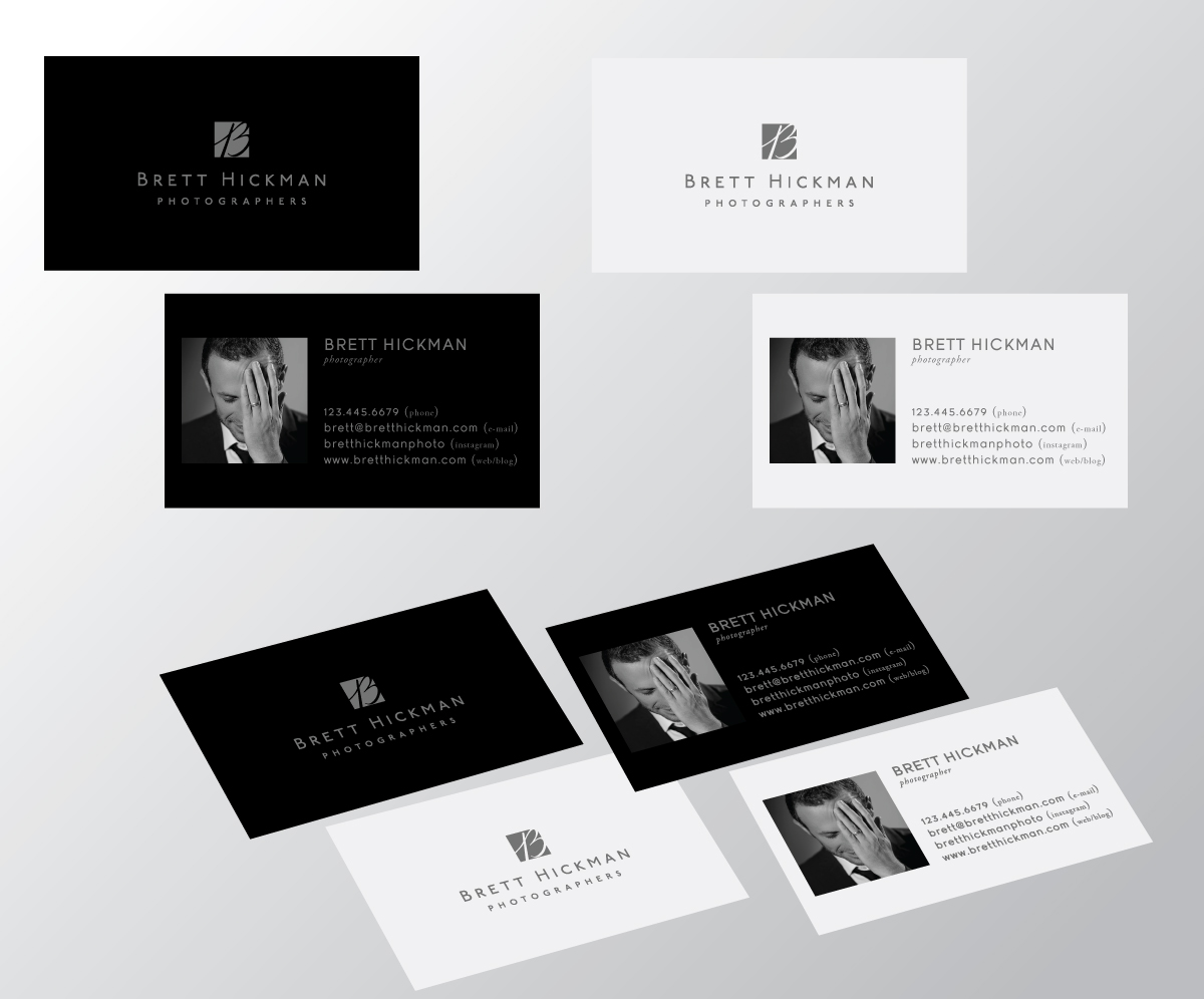 Business Card Design by GGV for Brett Hickman Photographers | Design #5732079