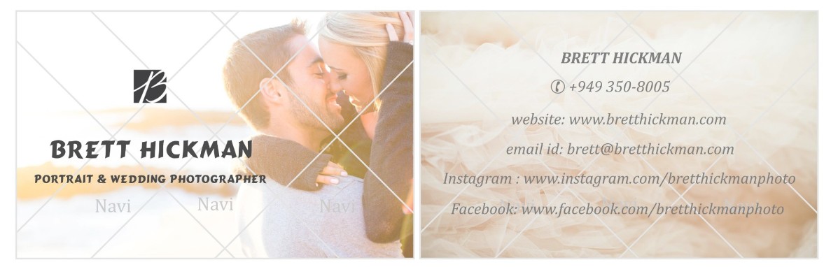 Business Card Design by Navi18 for Brett Hickman Photographers | Design #5730104