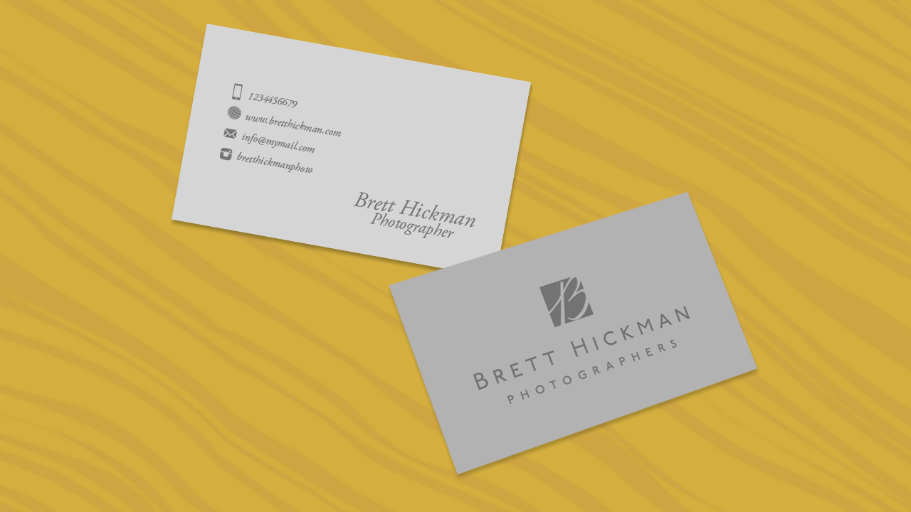 Business Card Design by mladenss for Brett Hickman Photographers | Design #5760663